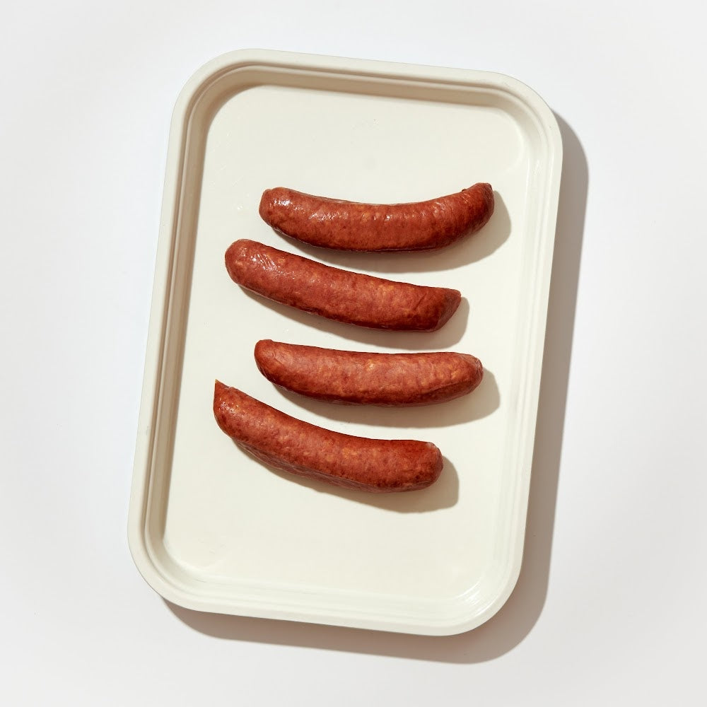 Local organic pastured pork and beef kielbasa.  All-natural links perfect for a bun or charcuterie board.  Hand delivered to your door from a Mom and Mom butcher shop, Butcher Girls.