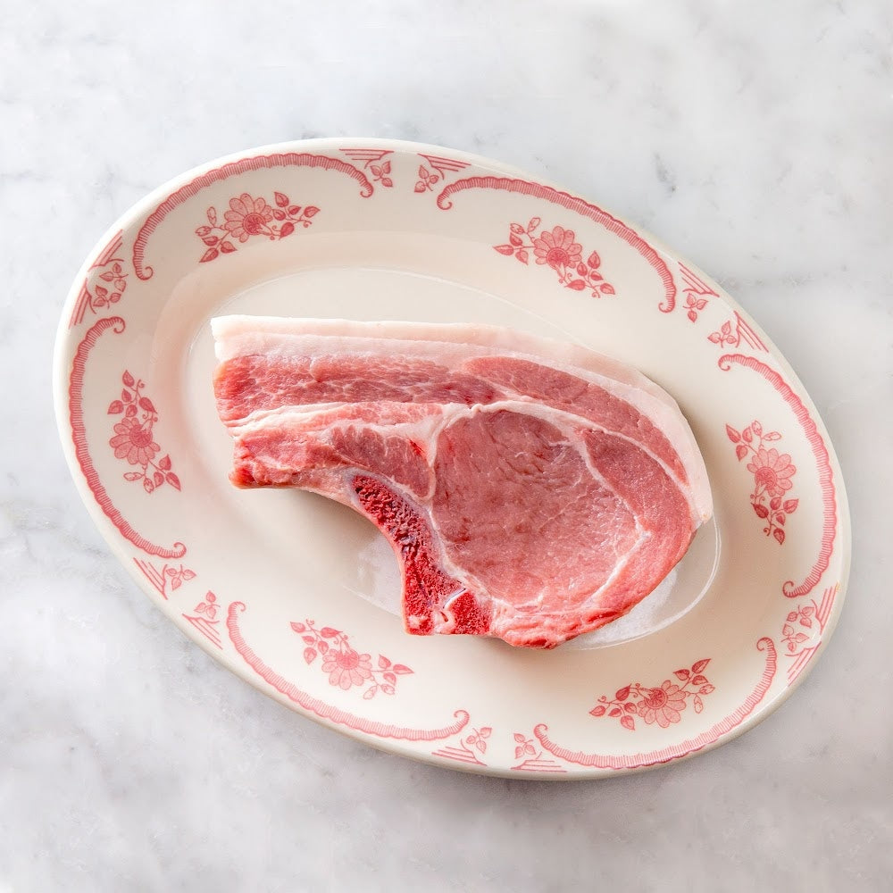 Butcher shop pork top bones