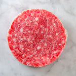 All natural heritage lamb patty sourced locally from Sir William Angus farm in Craryville, New York. Hand delivered to your door from a Mom and Mom butcher shop, Butcher Girls.
