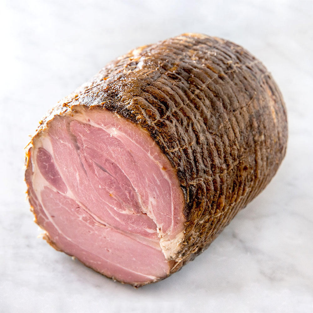 Smnoked ham, without preservatives.  Made from local pastured Berkshire pork.  Delivered straight to your door from a mom and mom butcher shop, Butcher Girls.