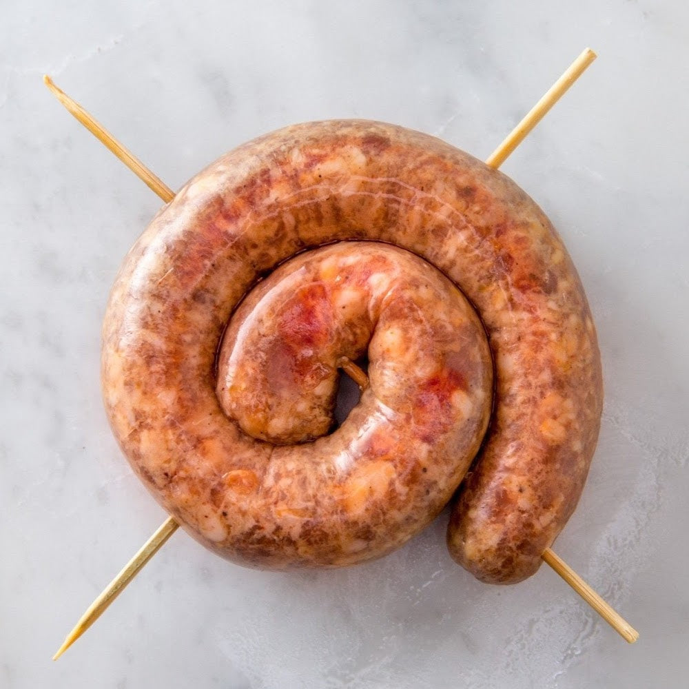 
            
                Load image into Gallery viewer, All natural heritage lamb meguez sourced locally from Sir William Angus farm in Craryville, New York. Sausage seasoned with harissa, red pepper, and chili flake. Hand delivered to your door from a Mom and Mom butcher shop, Butcher Girls.
            
        