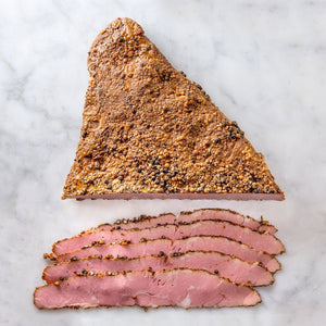 House seasoned pastrami, made with natural spices.  Local grass-fed beef, always fresh never frozen.  Delivered straight to your door from a LGBTQA+ run butcher shop, Butcher Girls.